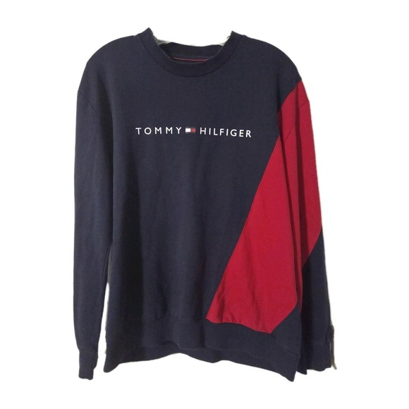 Vintage Tommy Hilfiger Crewneck, Navy & Red, Size Medium - Picture 1 of 3